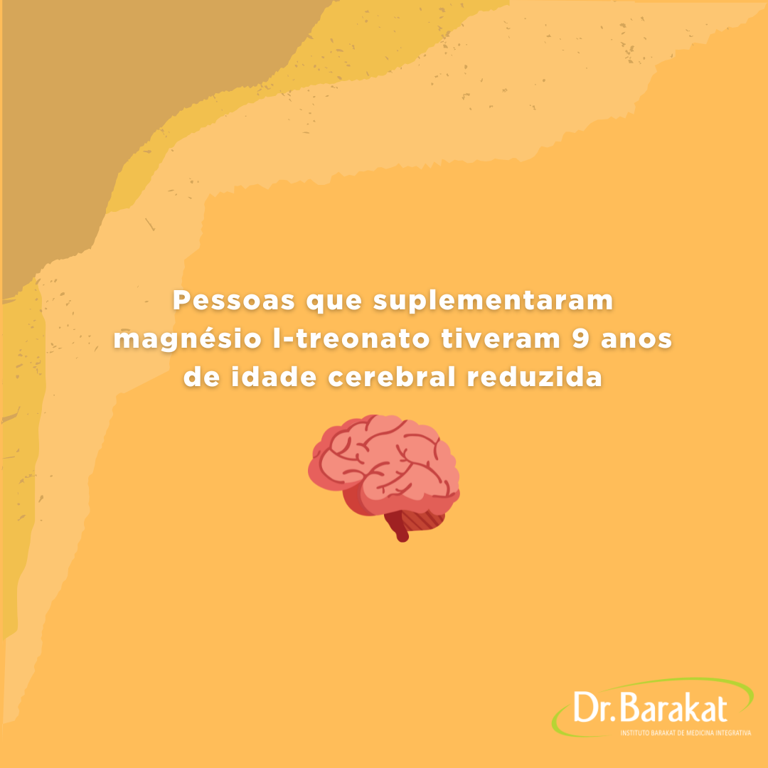 Pessoas que suplementaram magnésio l treonato tiveram 9 anos de idade
